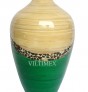 Natural Bamboo Vase, Cream & Green