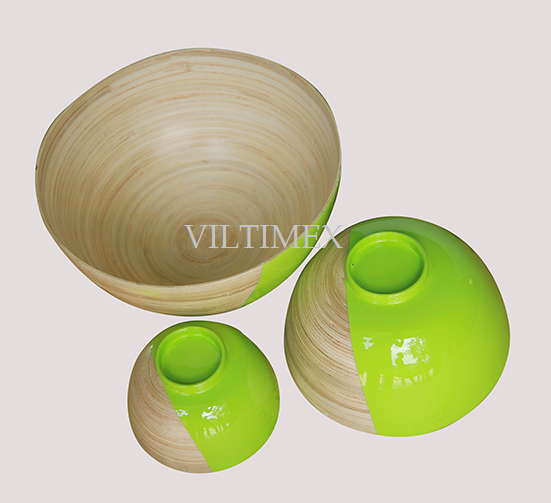 Color Pop Matt Bamboo Bowls