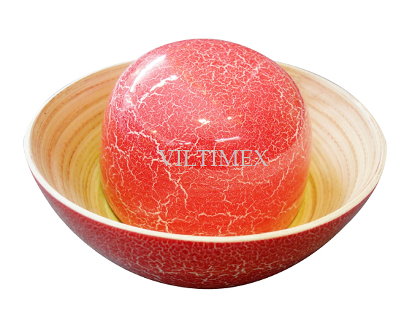 Round Bamboo Bowls Set